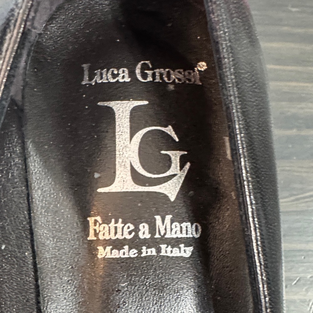 Luca Grossi Black Leather Heels - Picture 2 of 7
